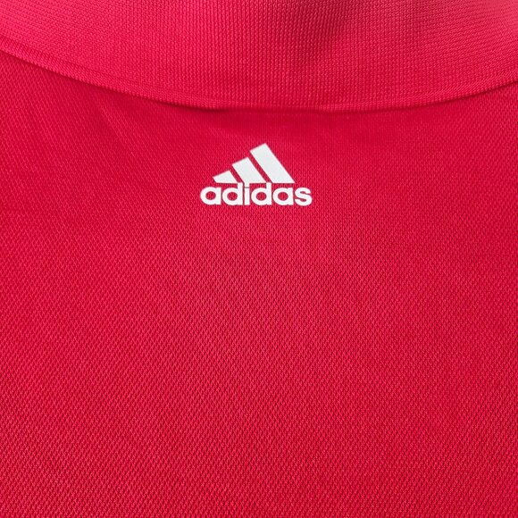 Adidas Climalite Men's Size XL Short Sleeve Golf Polo Shirt Red - Picture 3 of 9